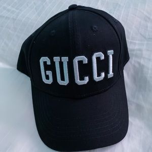 Vintage Black Gucci Canvas Baseball Hat